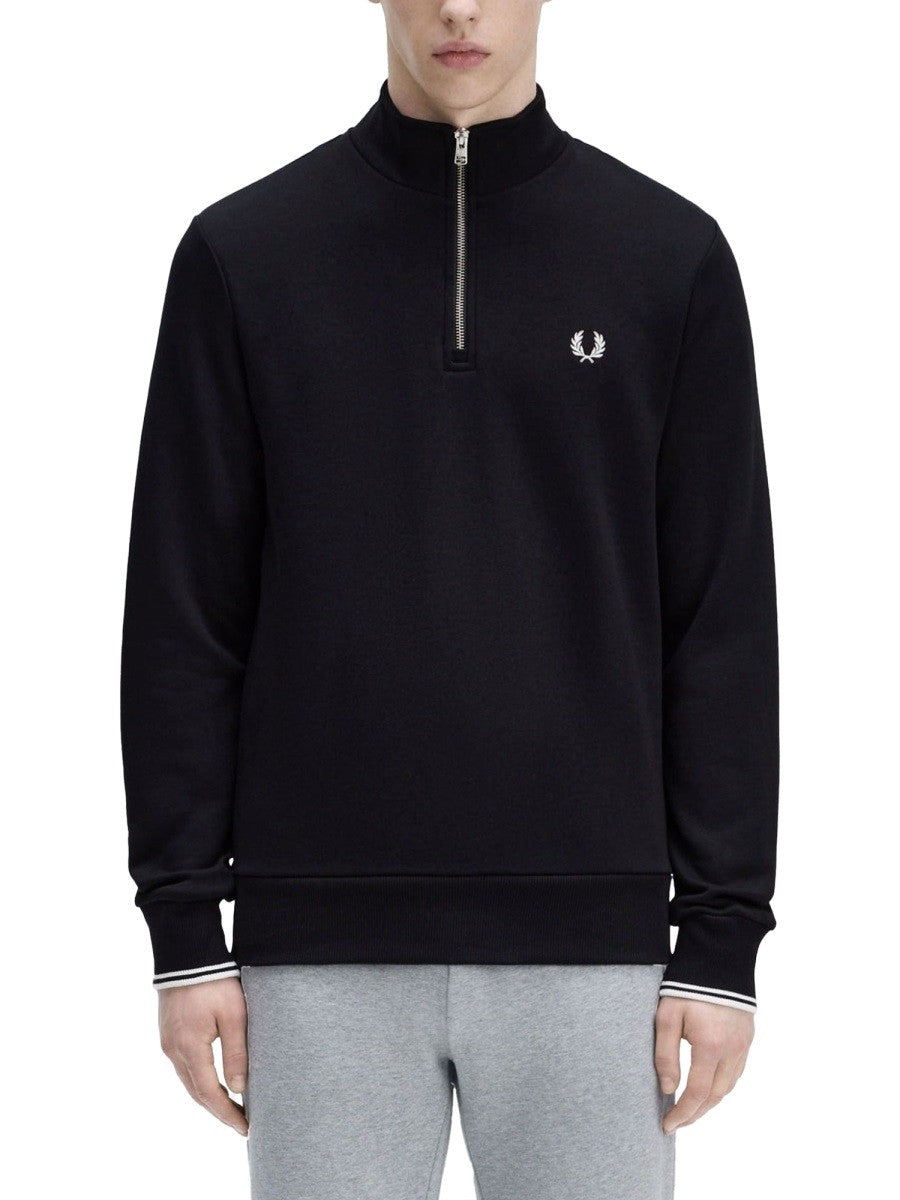 FRED PERRY HALF ZIPPER SWEATSHIRT