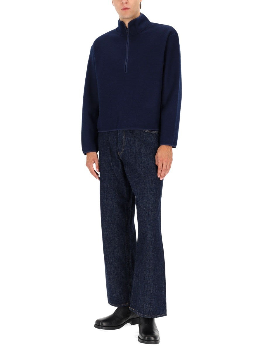 SUNFLOWER HALF ZIPPER SWEATSHIRT