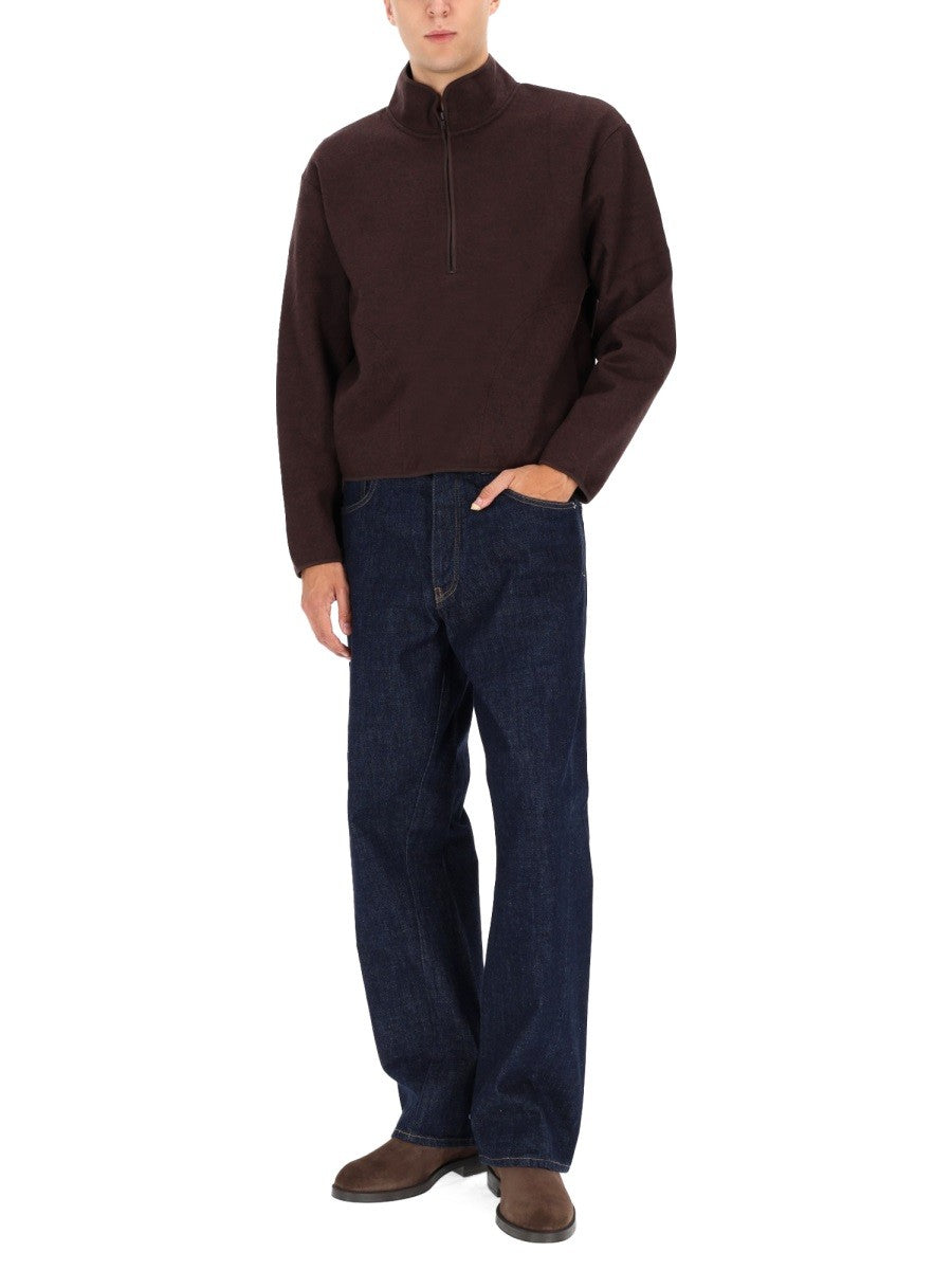 SUNFLOWER HALF ZIPPER SWEATSHIRT