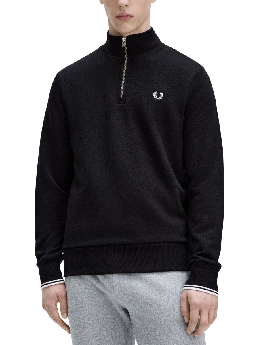 FRED PERRY HALF ZIPPER SWEATSHIRT