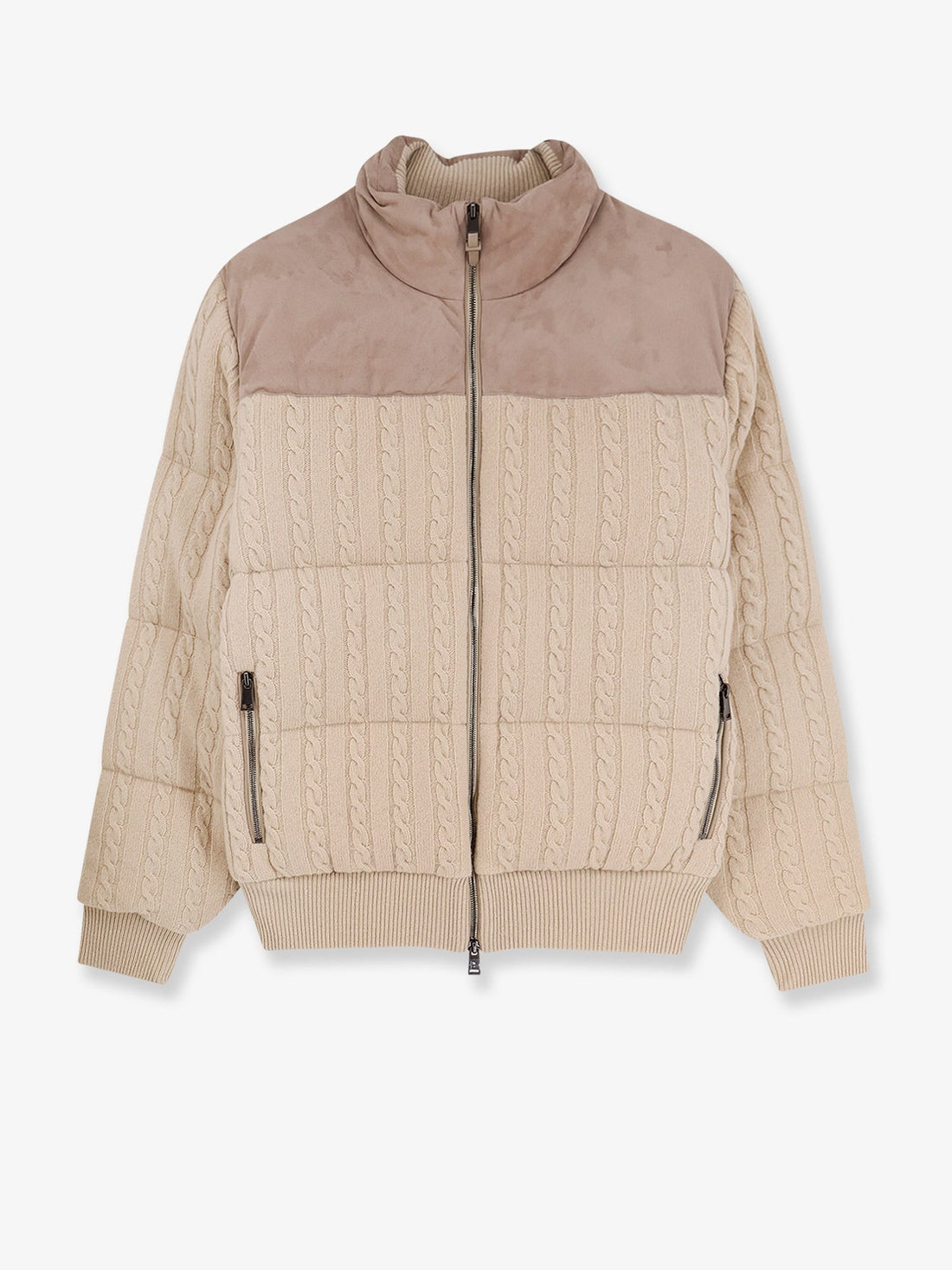 Boss Heat virgin wool and cashmere jacket with suede inserts