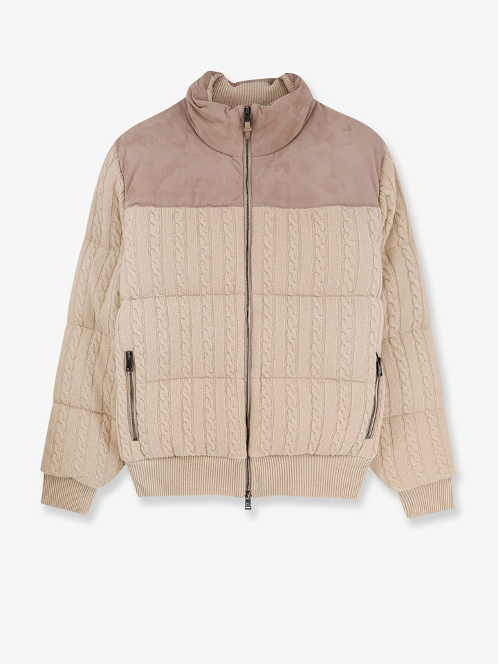 Boss Heat virgin wool and cashmere jacket with suede inserts