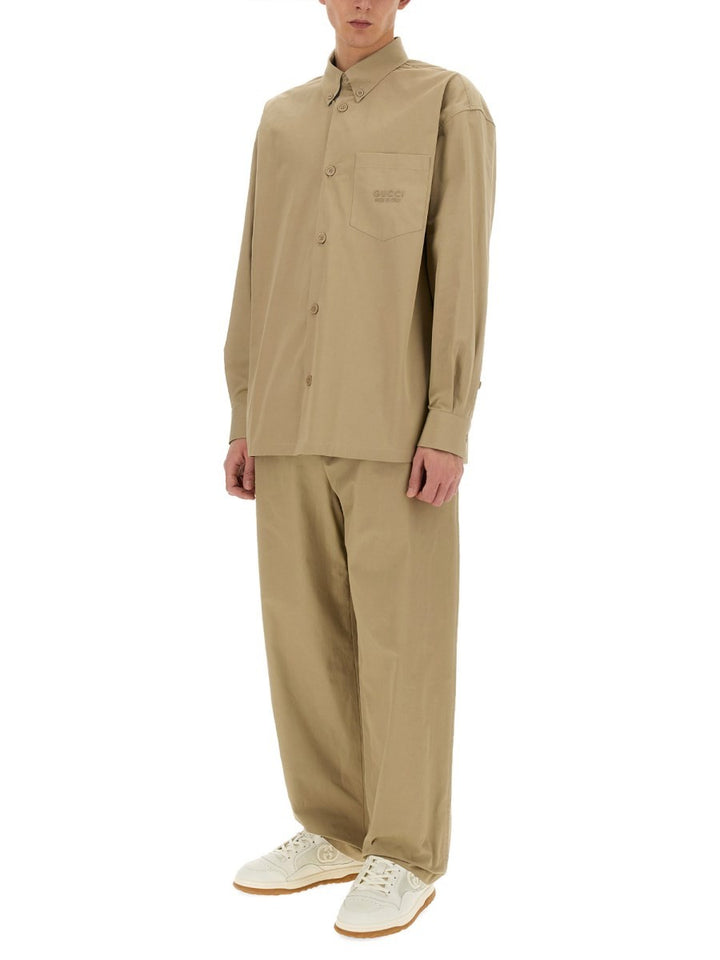 Gucci HEAVY COTTON POPLIN PANTS