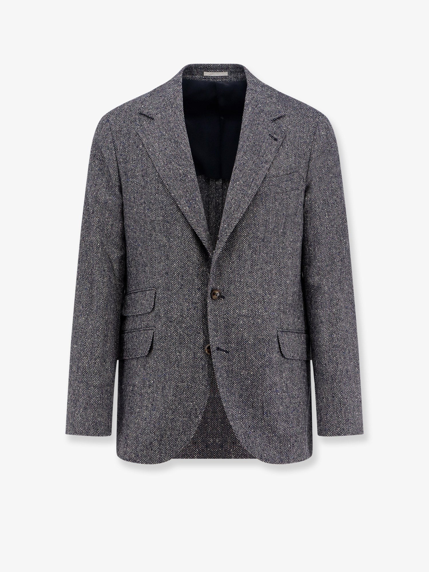 Brunello Cucinelli Herringbone wool and cashmere blazer