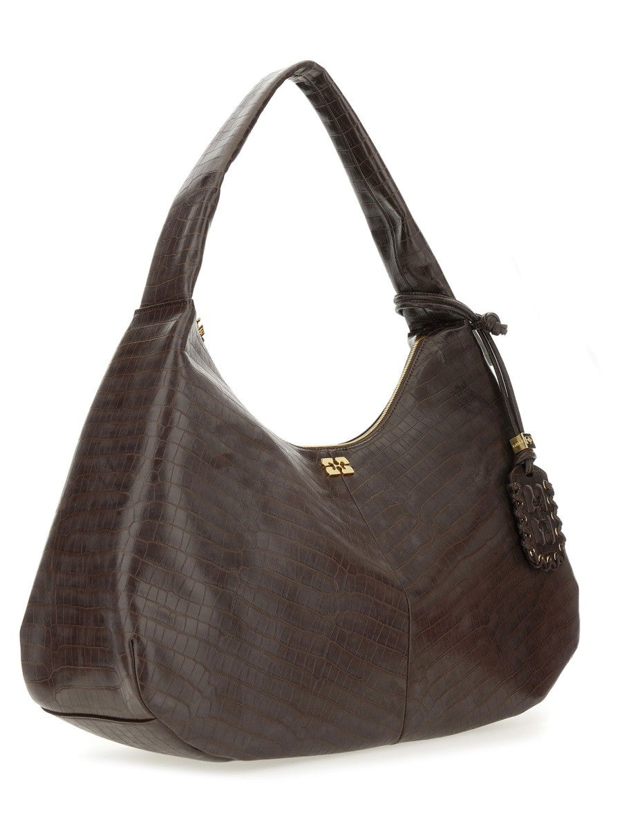 GANNI HOBO BAG "CROCO XXL"