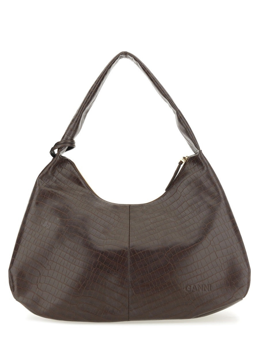 GANNI HOBO BAG "CROCO XXL"