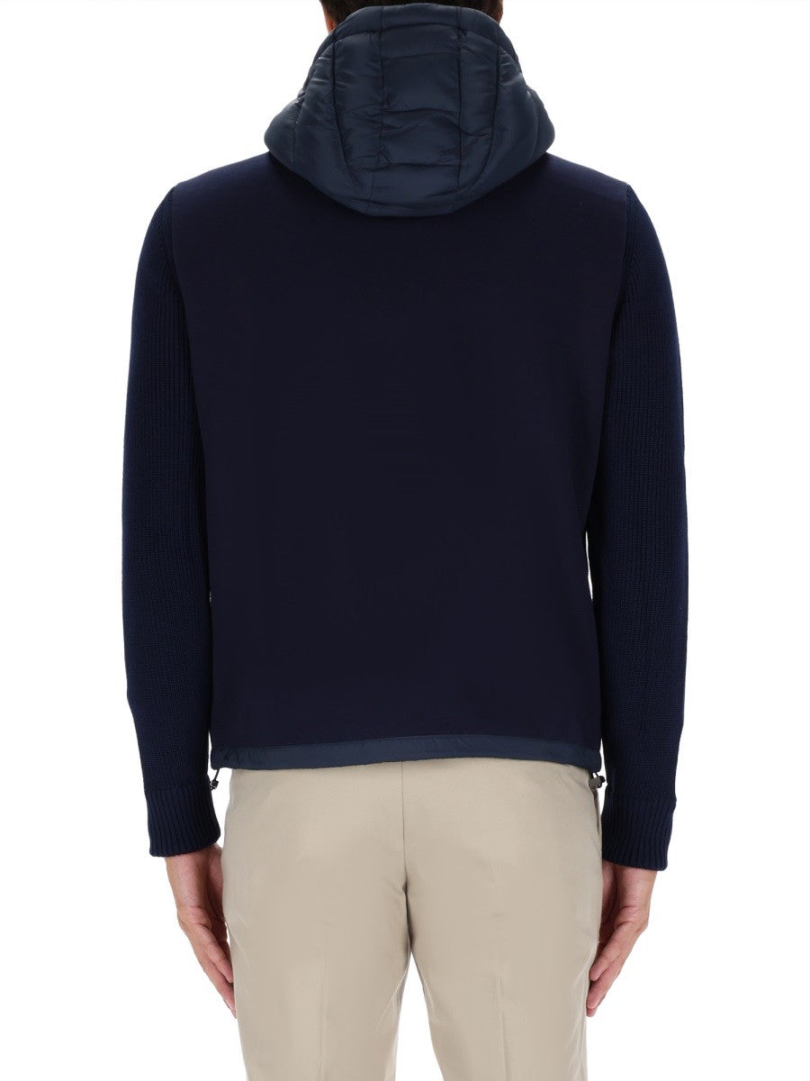 COLMAR ORIGINALS HOODED JACKET WITH KNITTED SLEEVES