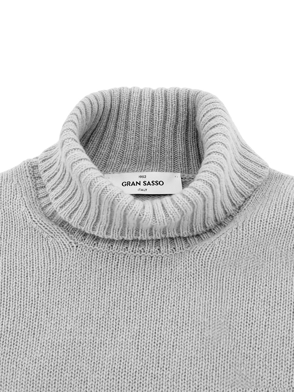 Gran Sasso Gray Wool Turtleneck Sweater