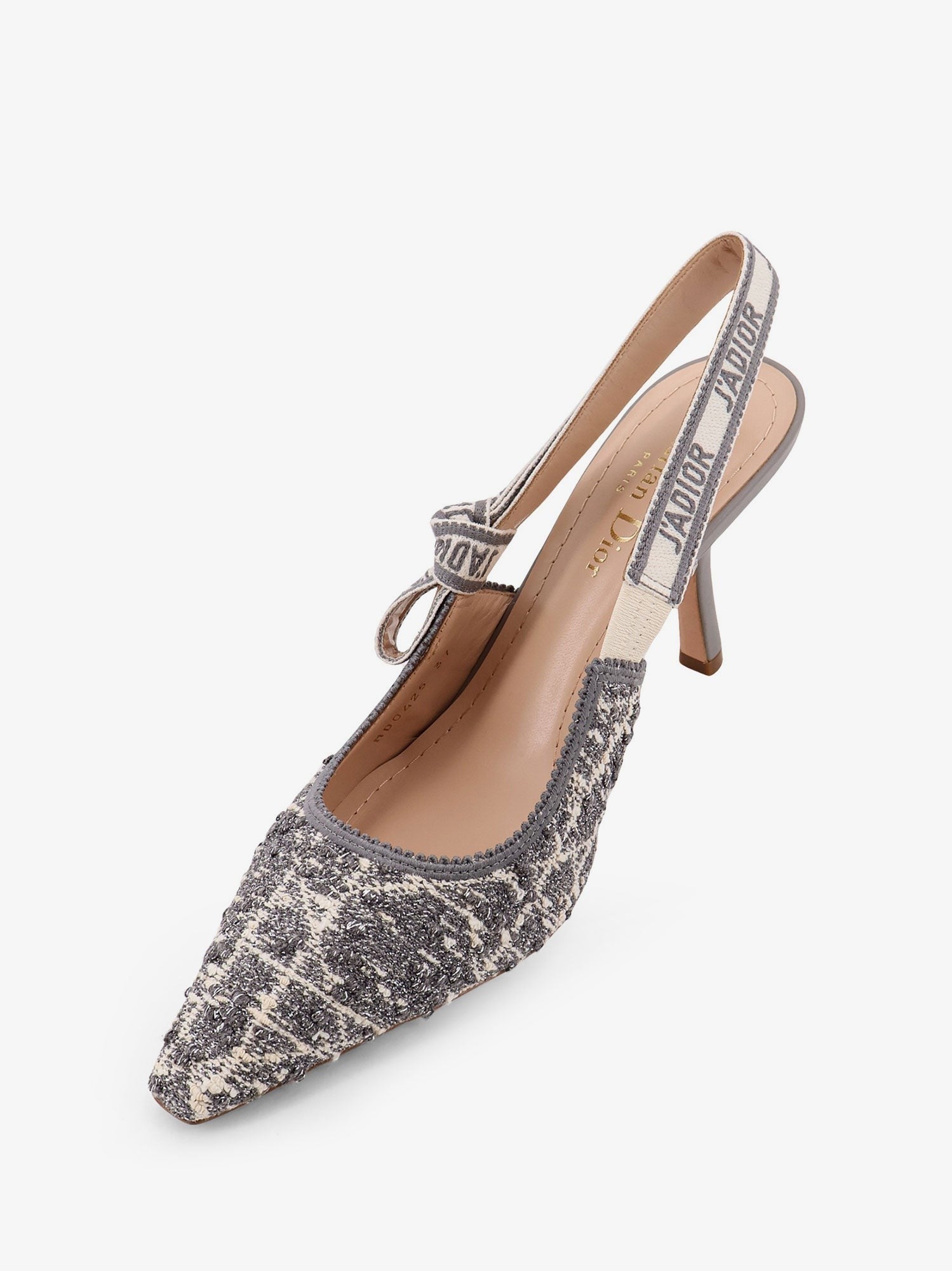 Dior J'Adior cannage tweed slingback pumps