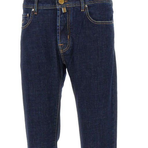 Dark blue denim Jacob Cohën Bard Jeans with classic five-pocket design and contrast stitching