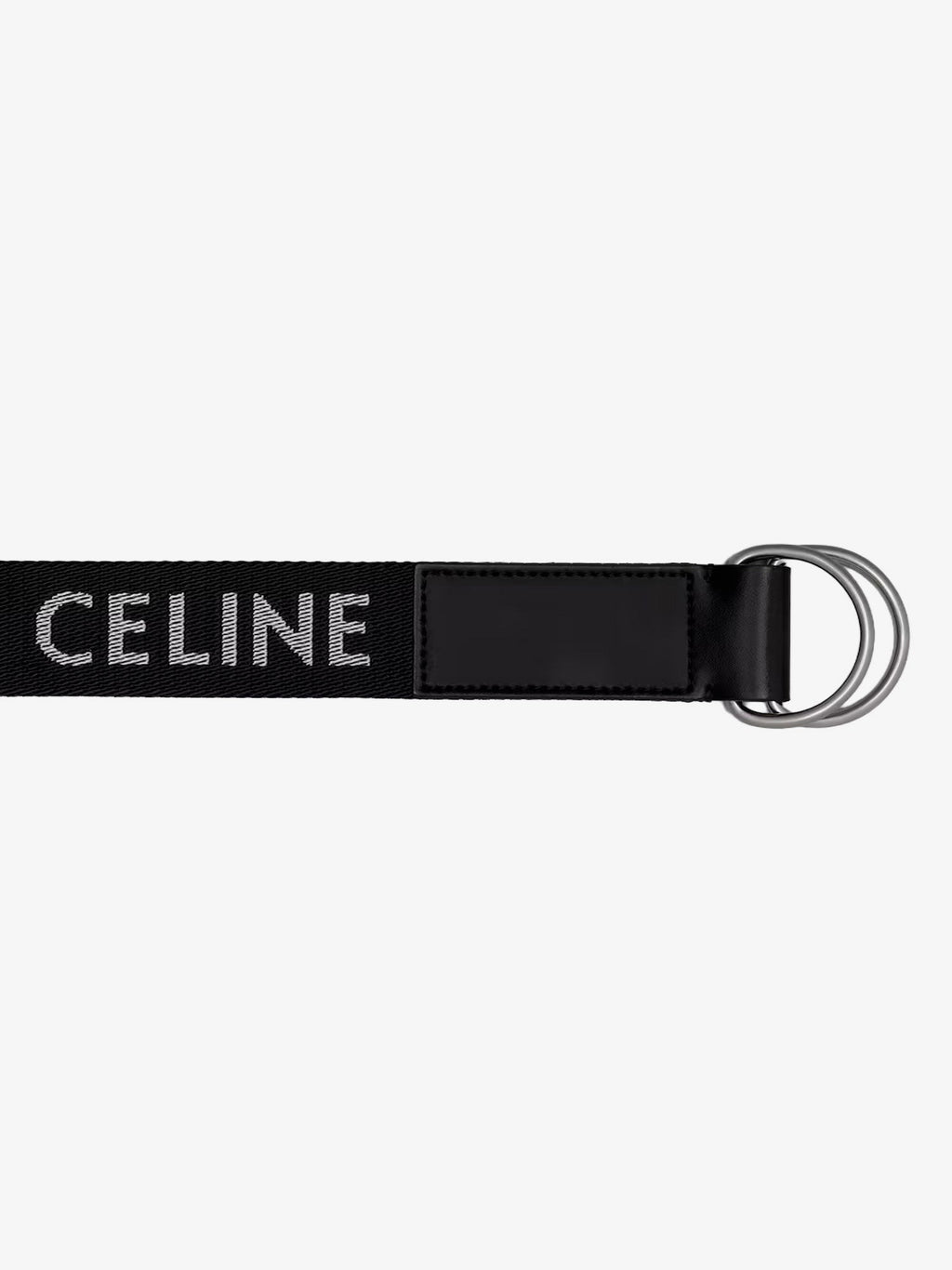 Celine Jacquard fabric and leather belt