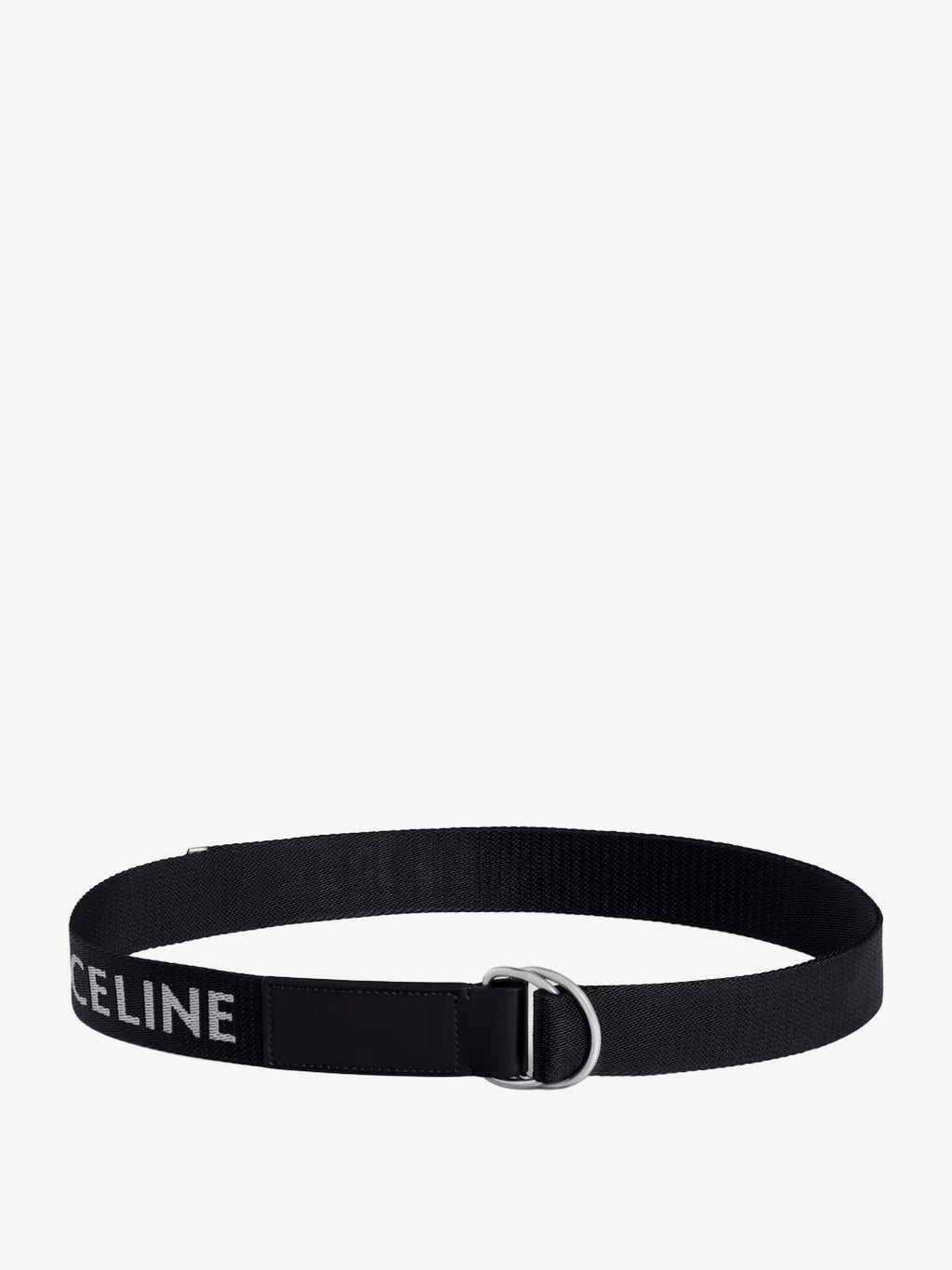 Celine Jacquard fabric and leather belt