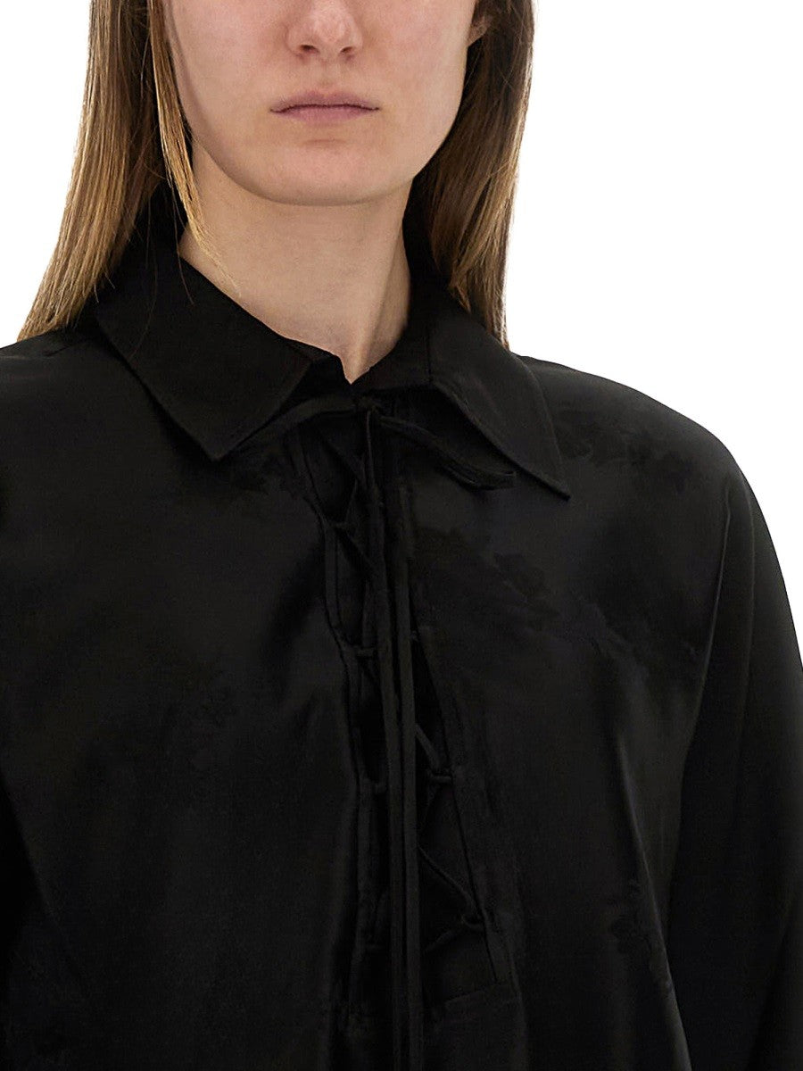 GANNI JACQUARD SATIN SHIRT