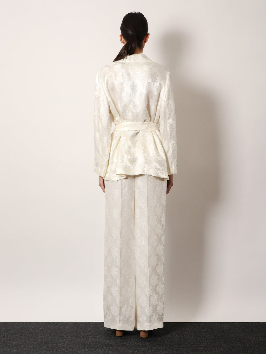 Fendi Jacquard silk blazer with floral motif