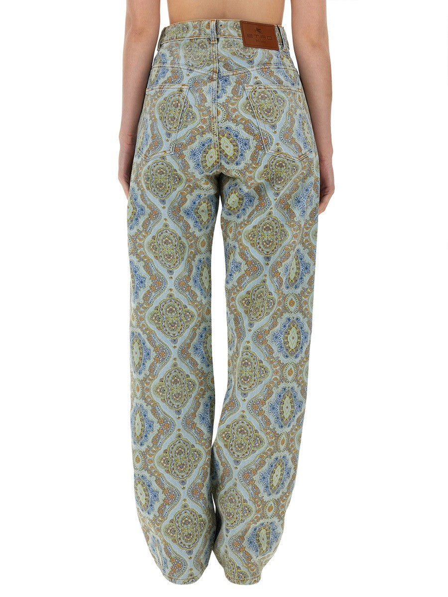 Etro JEANS CON STAMPA PAISLEY