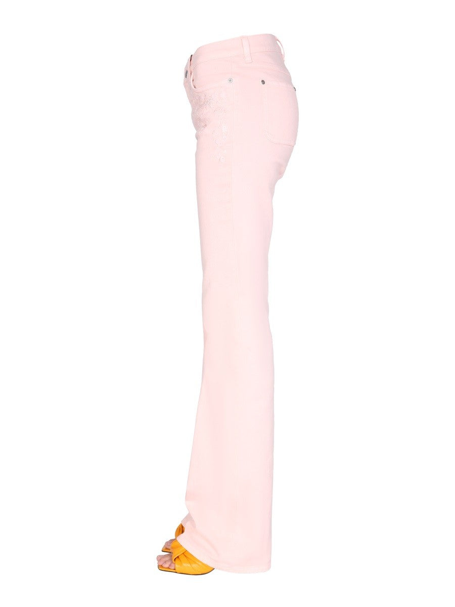 Etro JEANS WITH EMBROIDERED FLORAL DETAIL