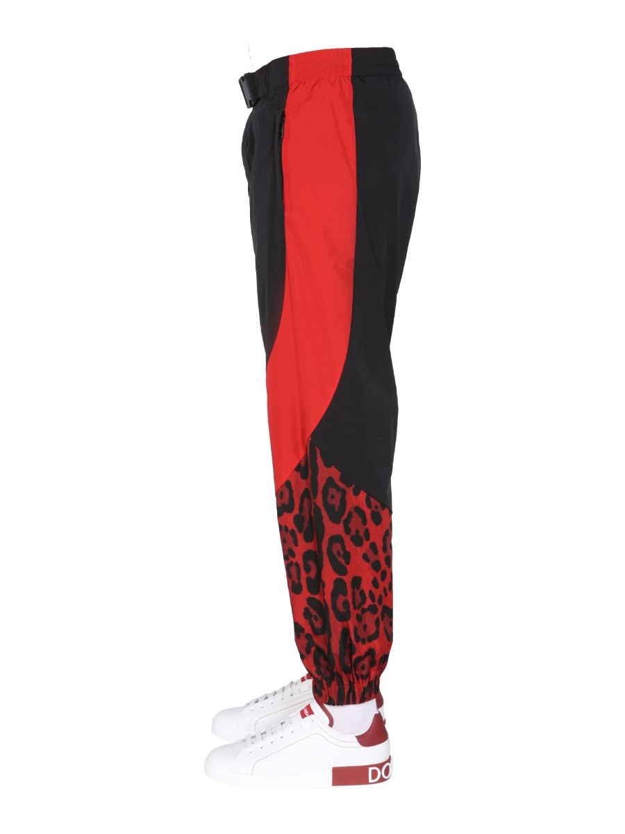 Dolce & Gabbana JOGGING PANTS WITH ANIMAL PRINT
