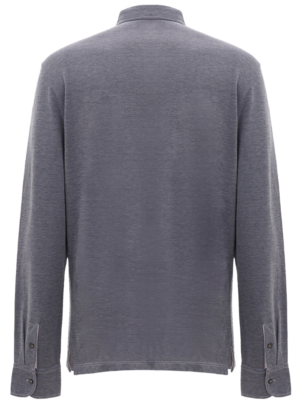 Corneliani Blue Long-Sleeve Polo