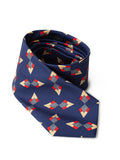 Blue silk tie by Giorgio Armani