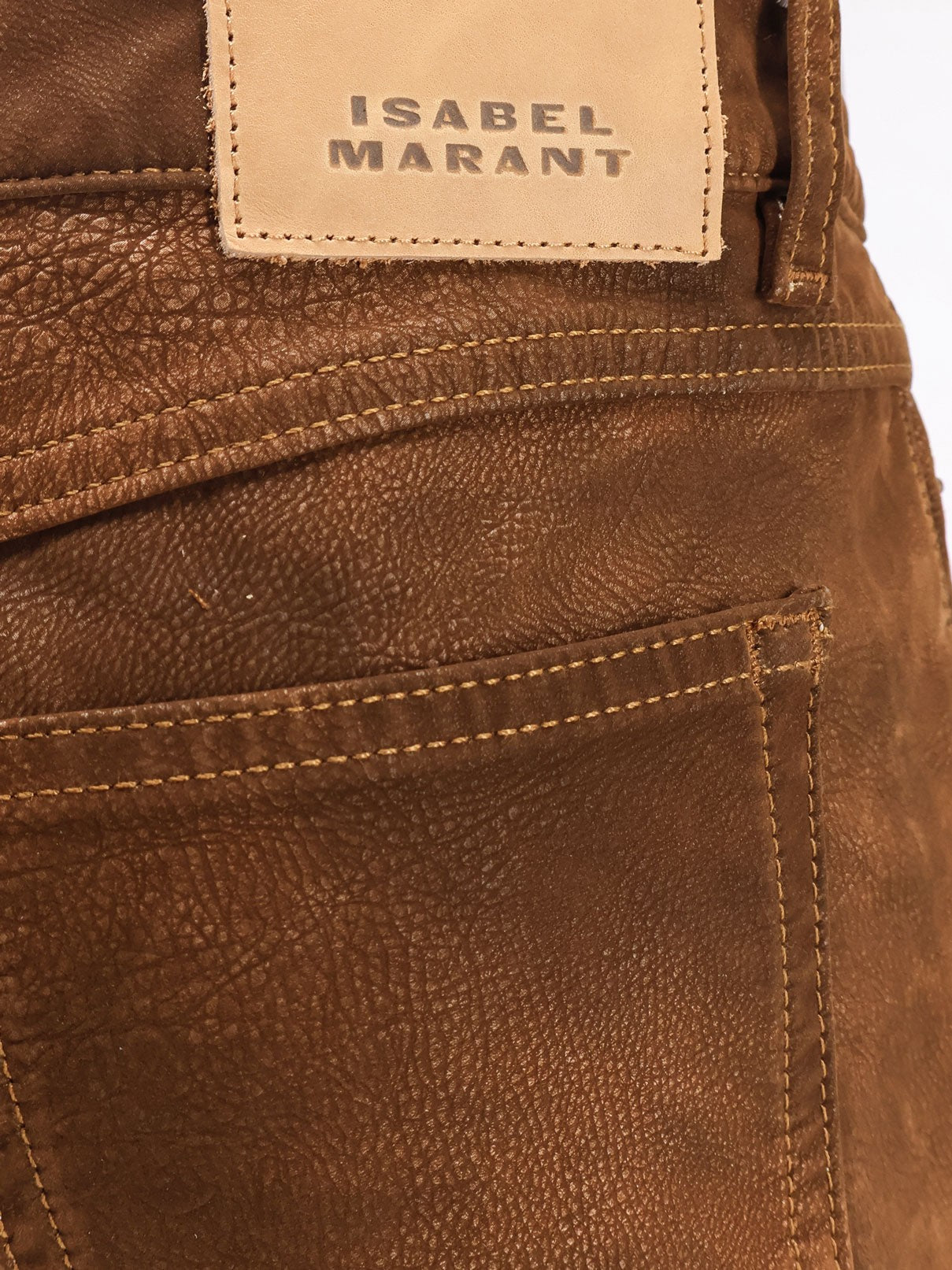 MARANT ETOILE Kelsie leather-alternative material trousers