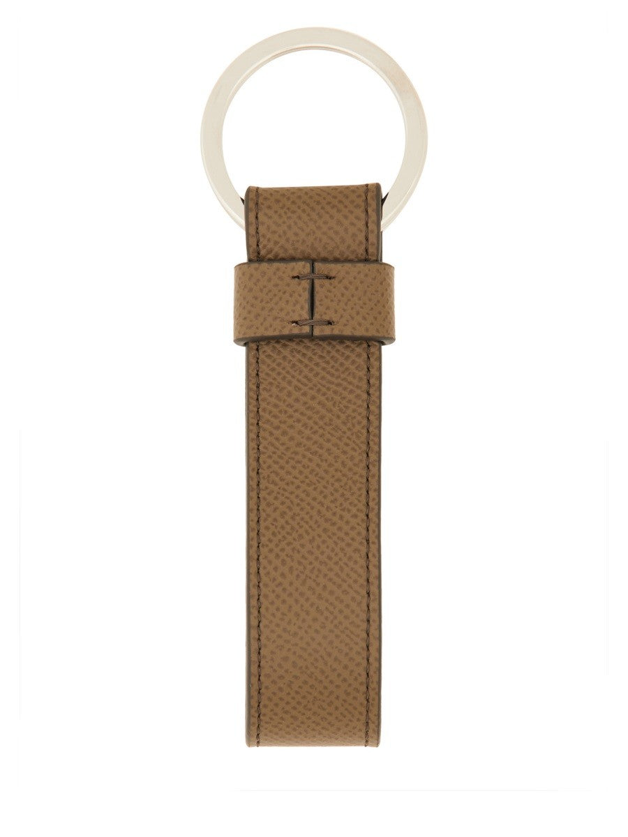 TOD'S "T TIMELESS" LOGO KEYCHAIN