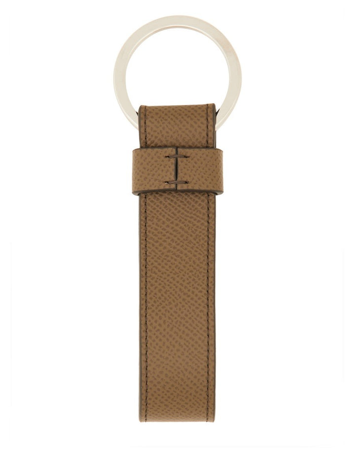 TOD'S "T TIMELESS" LOGO KEYCHAIN