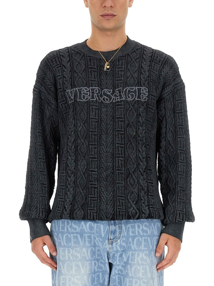 Versace KNIT WITH GREEK BRAID WORK