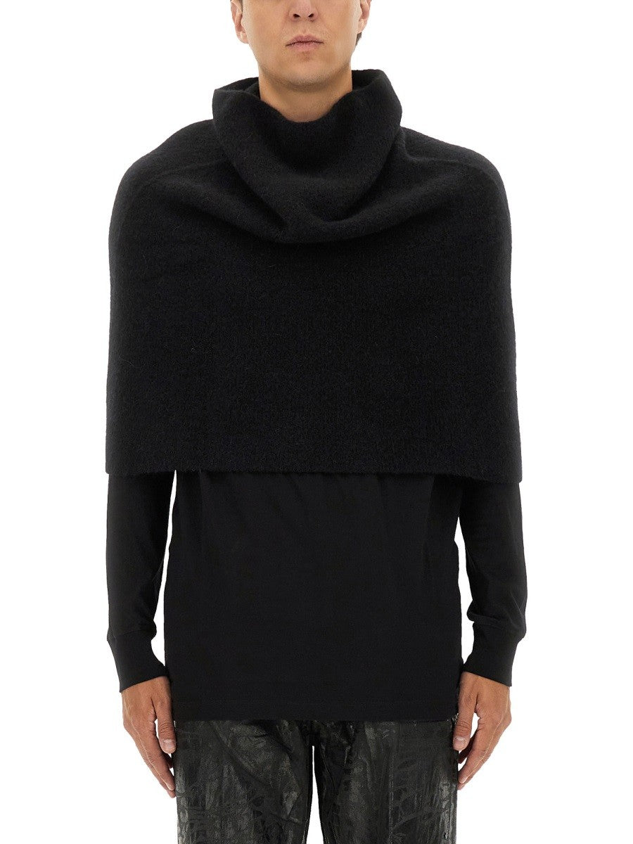 RICK OWENS KNITTED CAPE