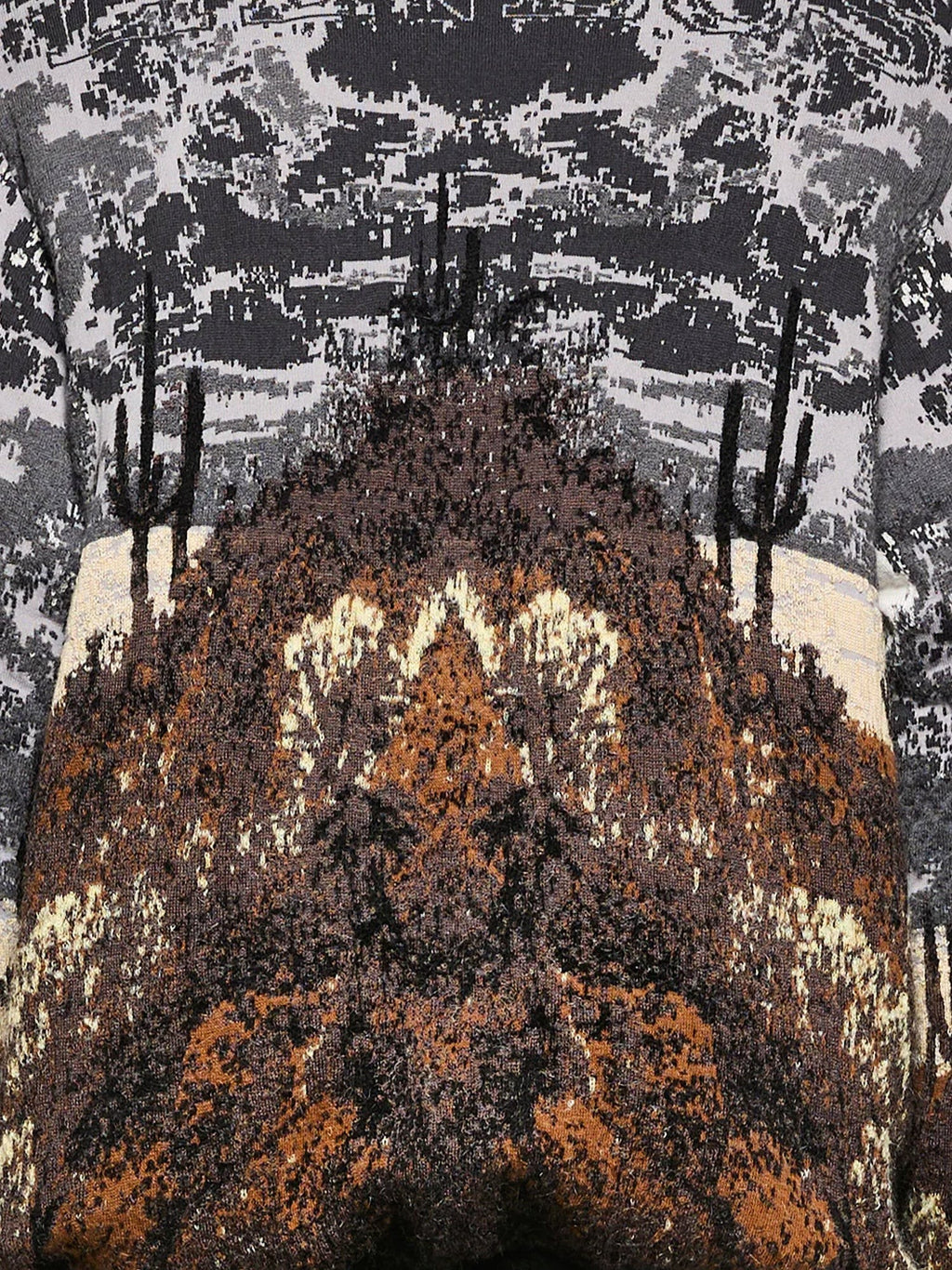 Laneus Knitted cotton and wool jacket