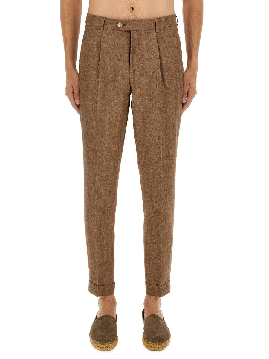 BOSS CAMEL "L-PEET-PLEAT" PANTS