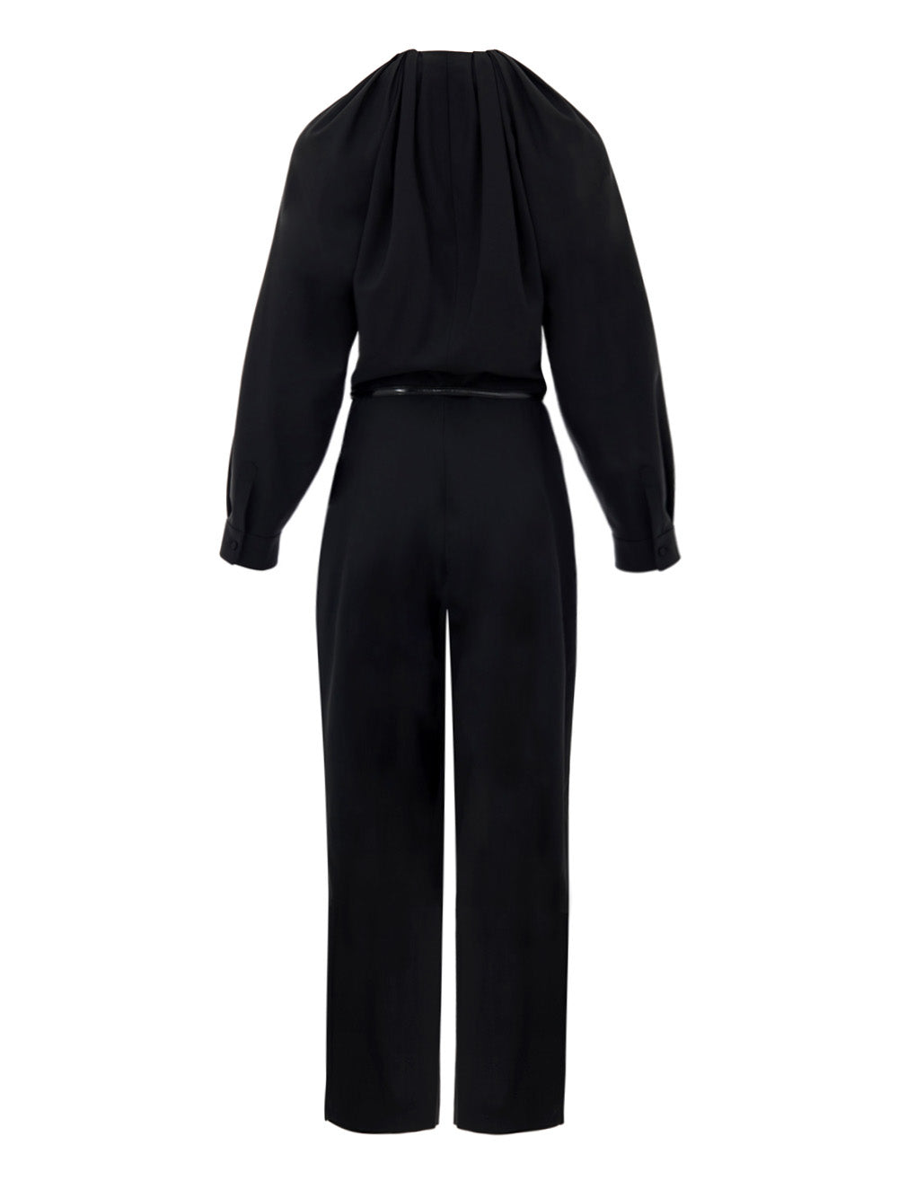 Gucci Black Belted Jumpsuit with Wide Neckline – Women – Siebentaschen