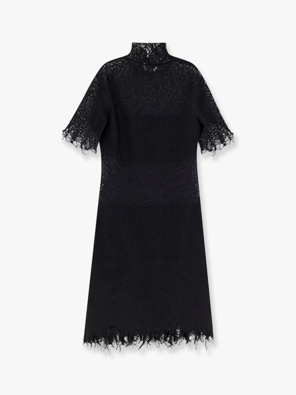 Alexander Mcqueen Lace dress with cotton inserts and organic silk