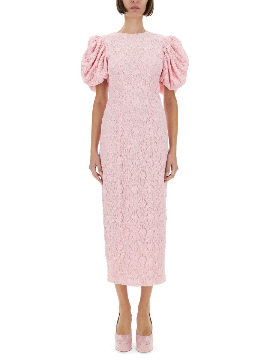 ROTATE BIRGER CHRISTENSEN LACE MIDI DRESS