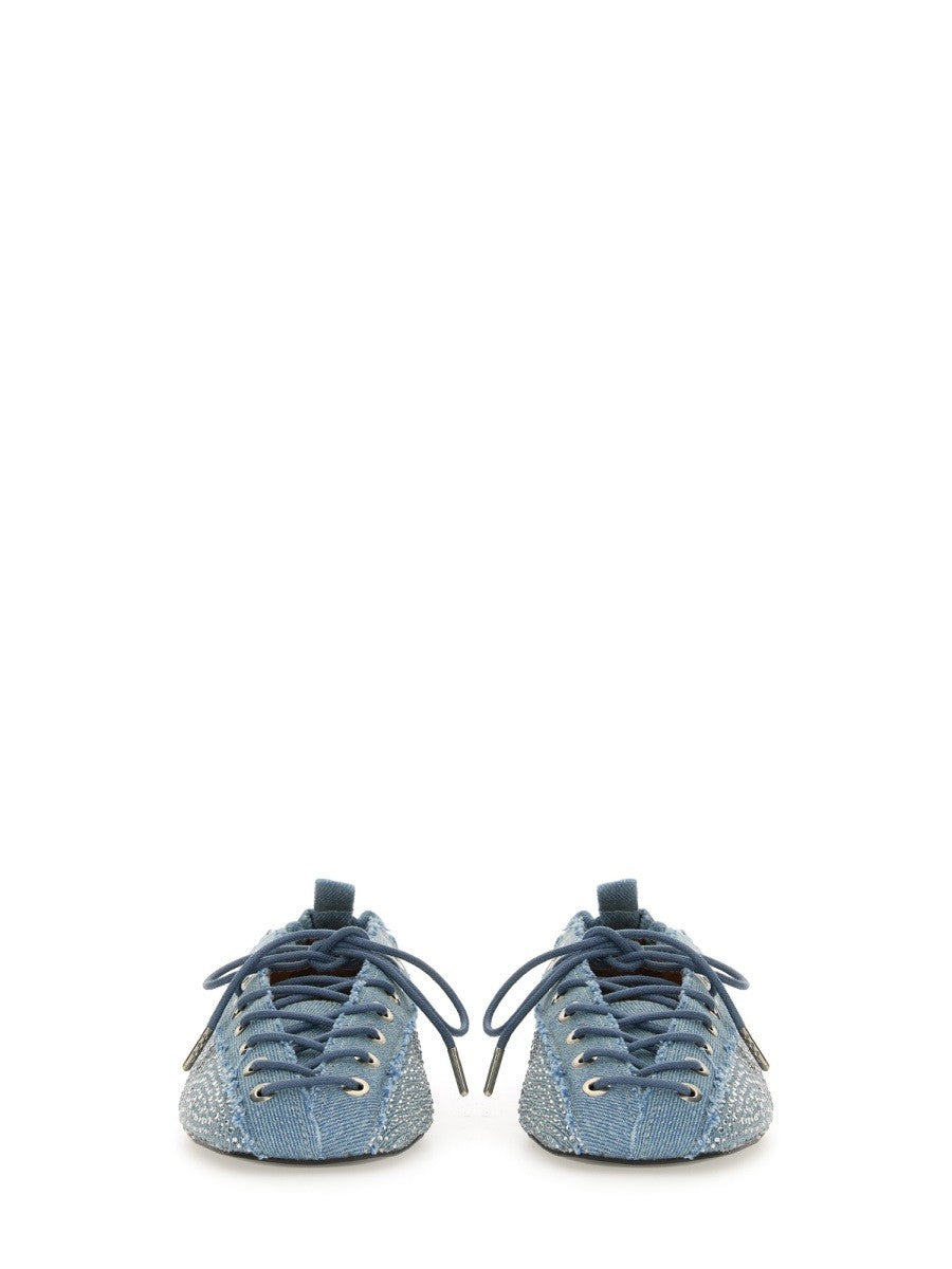 GANNI LACE-UP BALLERINA