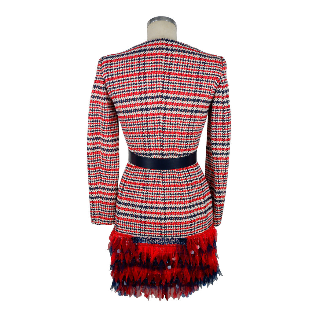 Elisabetta Franchi Dress In Cotton, Red And White Color — view 2