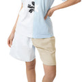 Comme Des Fuckdown Two-Tone Shorts With Large Logo Print On