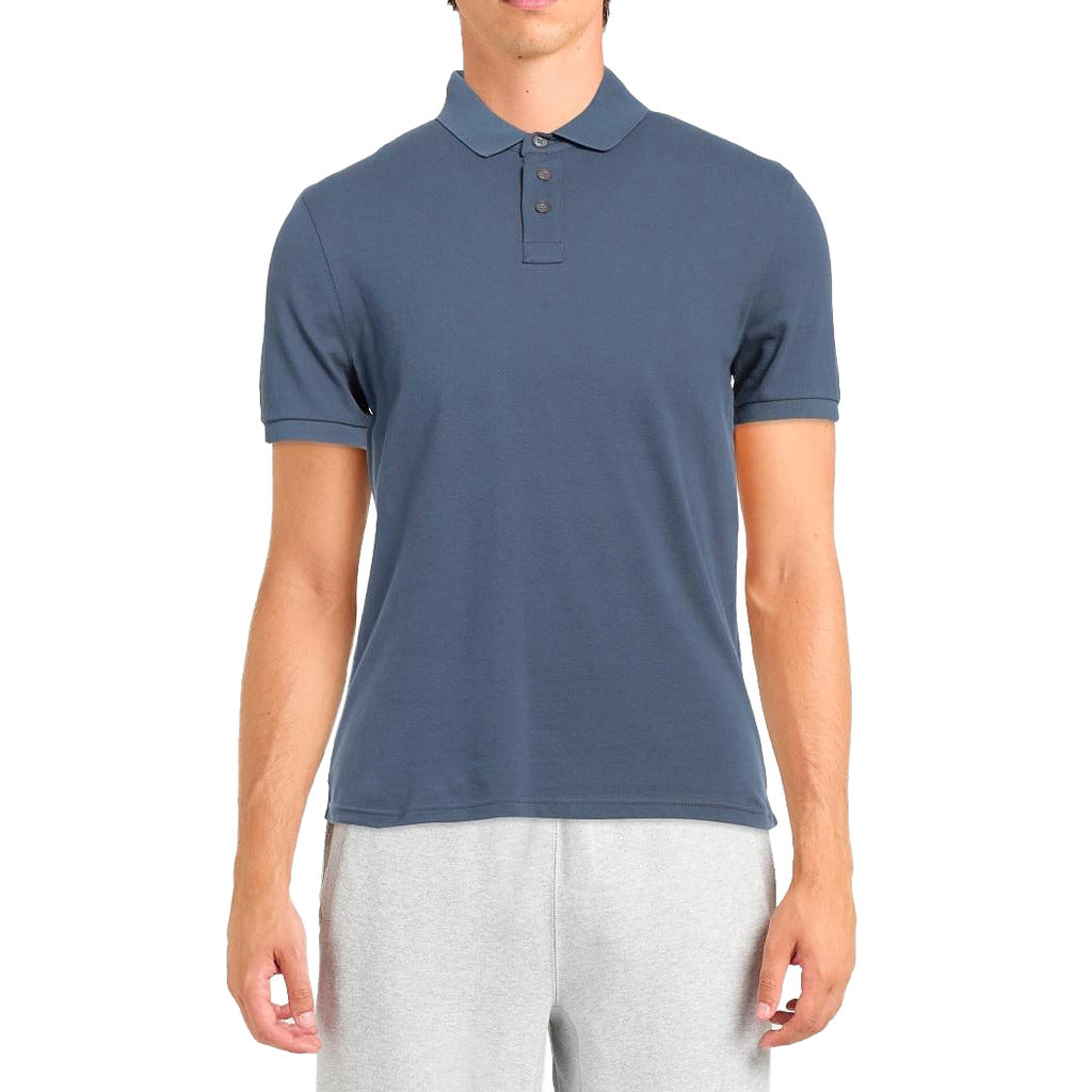 Alpha Studio Cotton Polo Denim — view 4