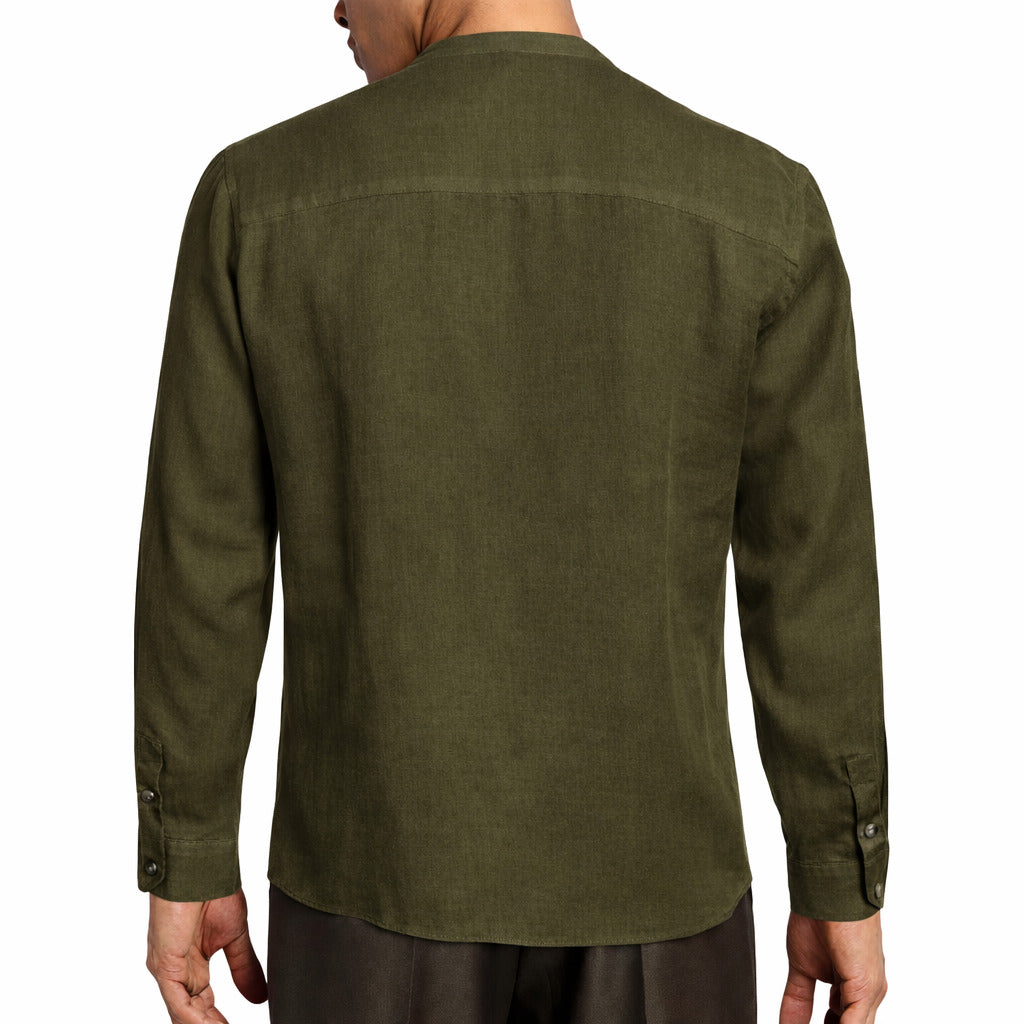 Alpha Studio Shirt Guru Linen Green — view 2