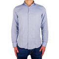 100% Milano Cotton Shirt Sky Blue Light Blue