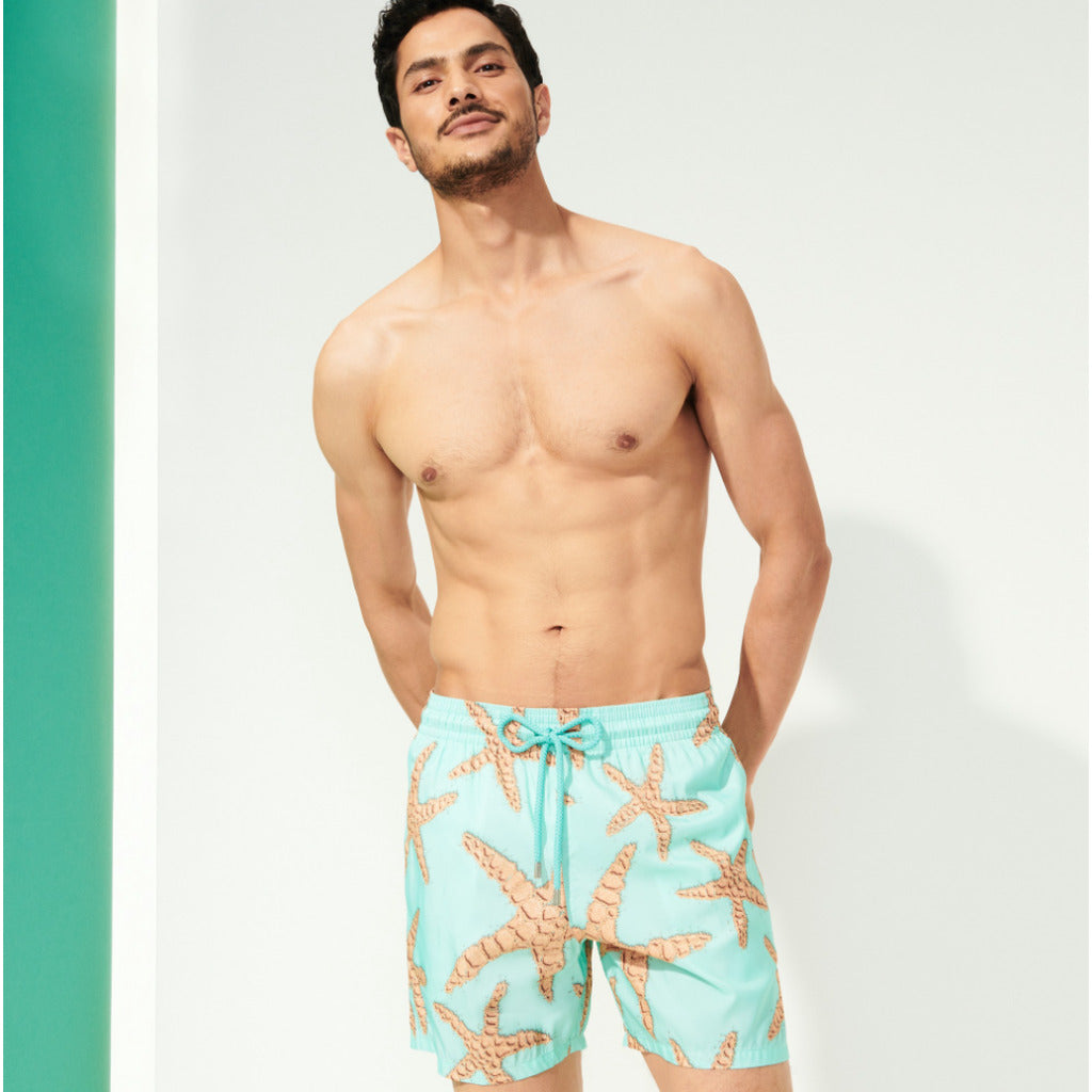 Vilebrequin Cotton Swim Shorts Sand Starlettes — view 3