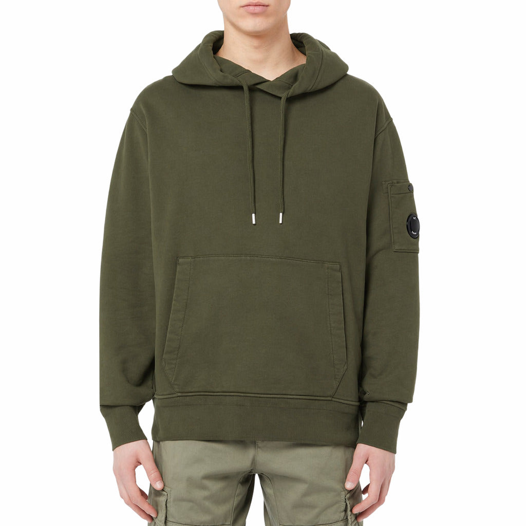C.P. Company Cotton Sweatshirt Diagonal Goggles Green