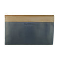 Cavalli Class Leather Wallet, Blue Color With Beige Inserts, Card