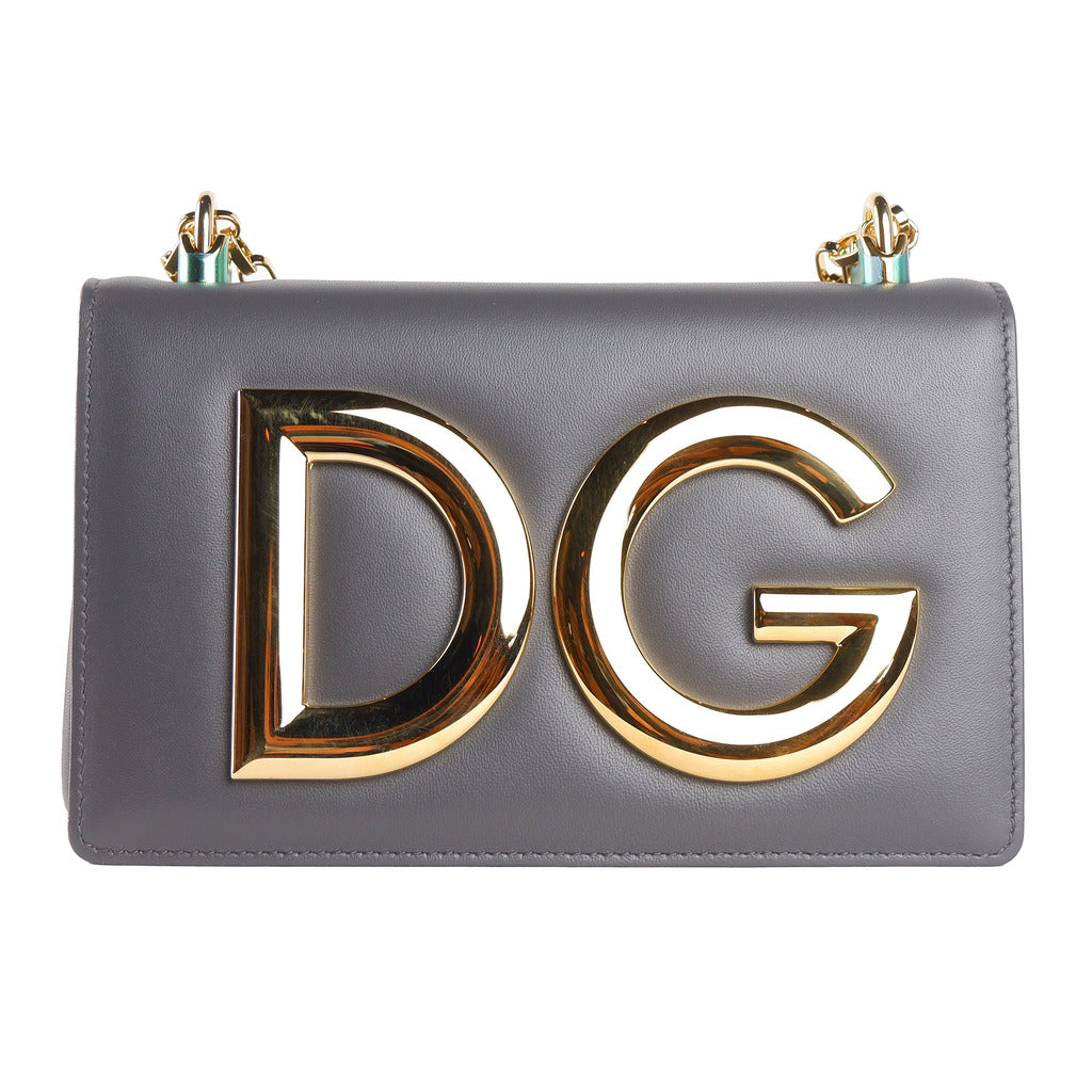 Dolce & Gabbana Calfskin Crossbody Bag Grey