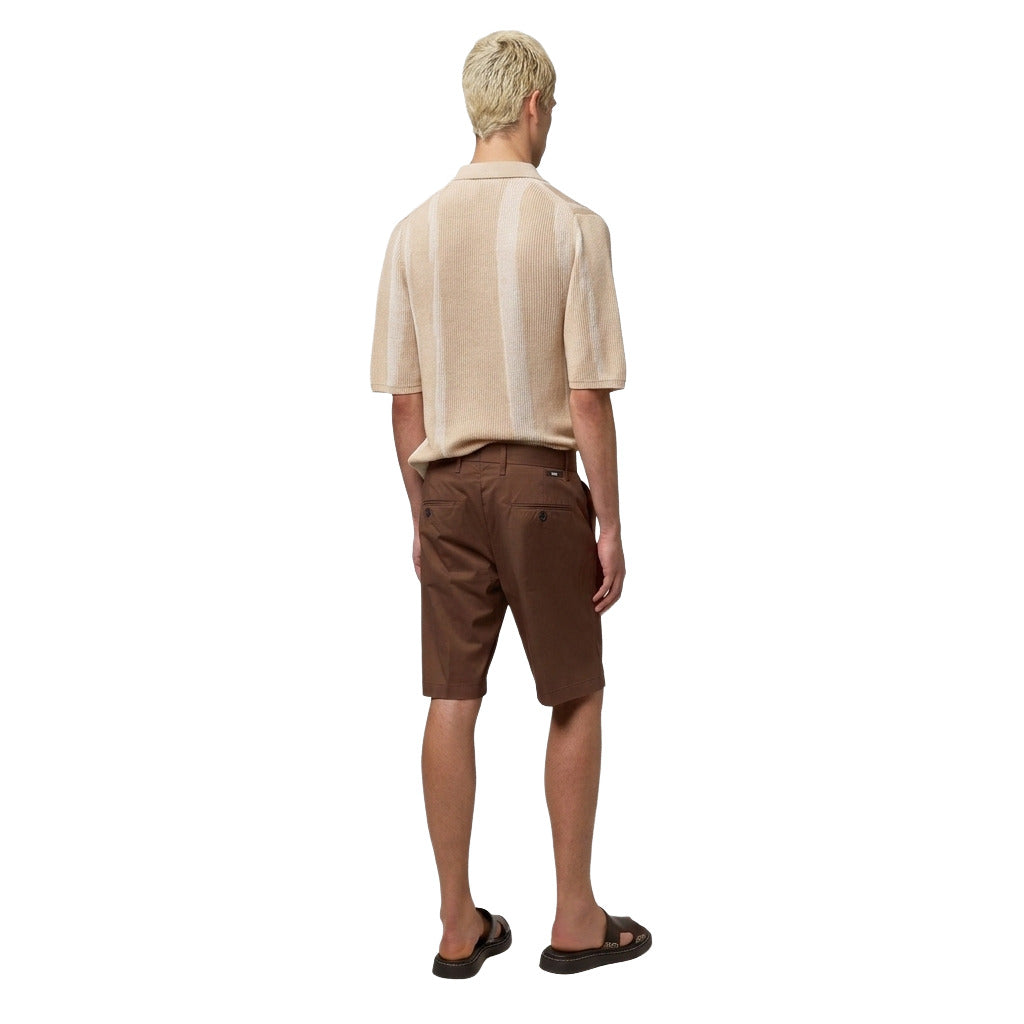 alpha studio - shorts - au-1504q-marrone