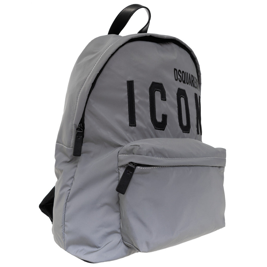 Dsquared2 Leather Zainetto Icon Grigio Black — view 3