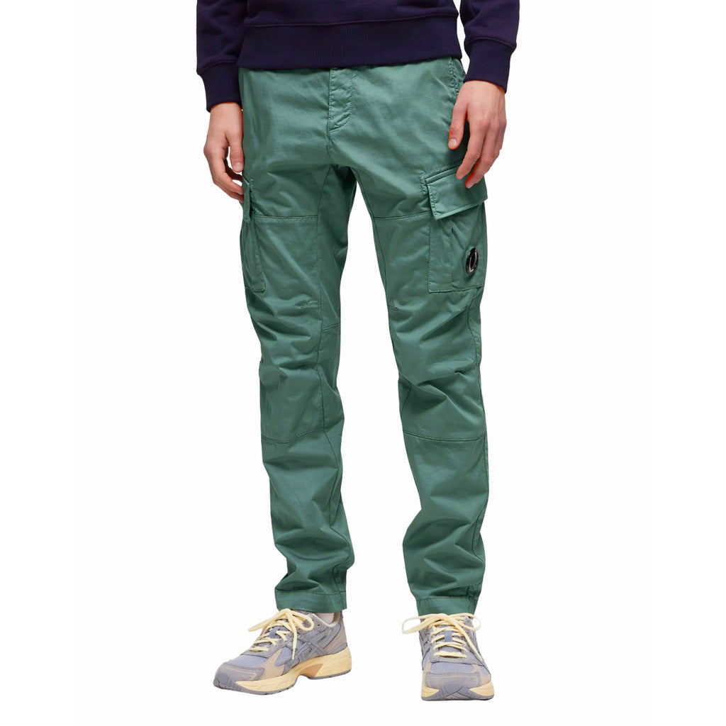 C.P. Company Cotton Trousers Cargo Green Menta — view 2