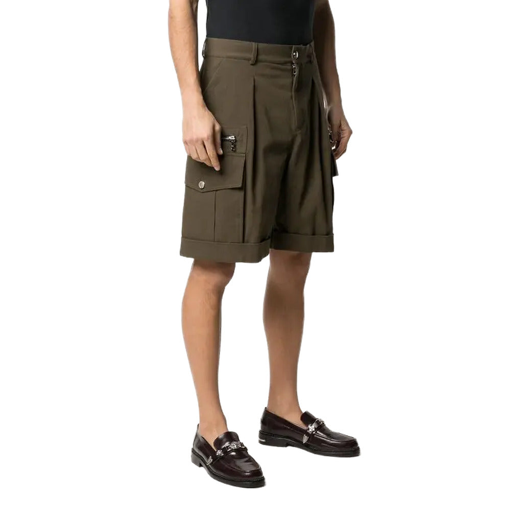 Balmain Cotton Shorts Cargo Verdi Green — view 2