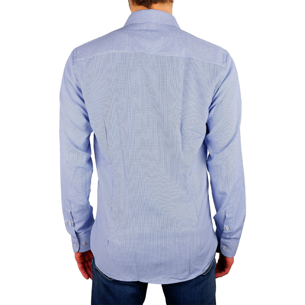100% Milano Cotton Shirt Blue — view 2
