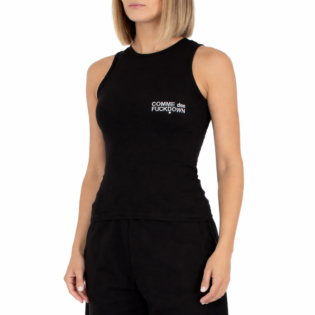 Comme Des Fuckdown Sleeveless Top In A Cotton Blend, With