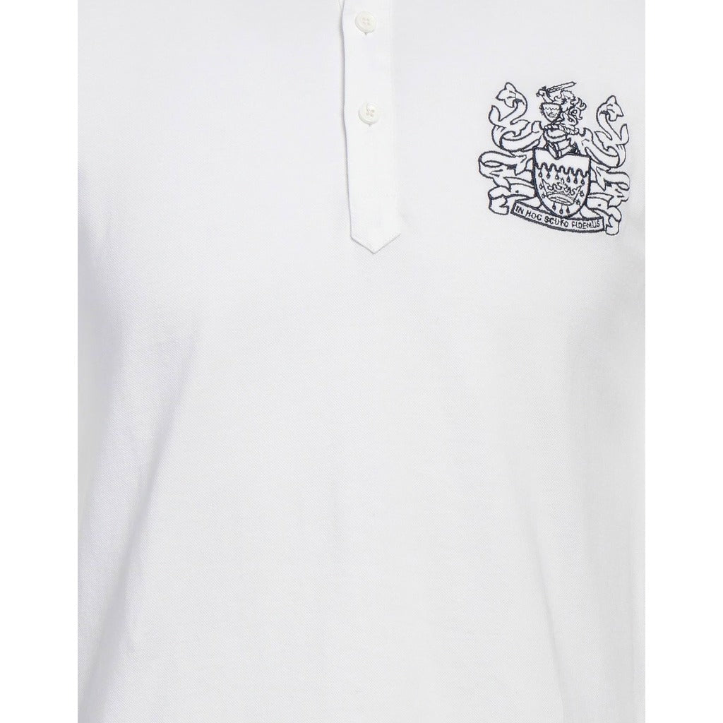 Aquascutum Cotton Polo Shirt, Contrasting Logo On Front — view 5